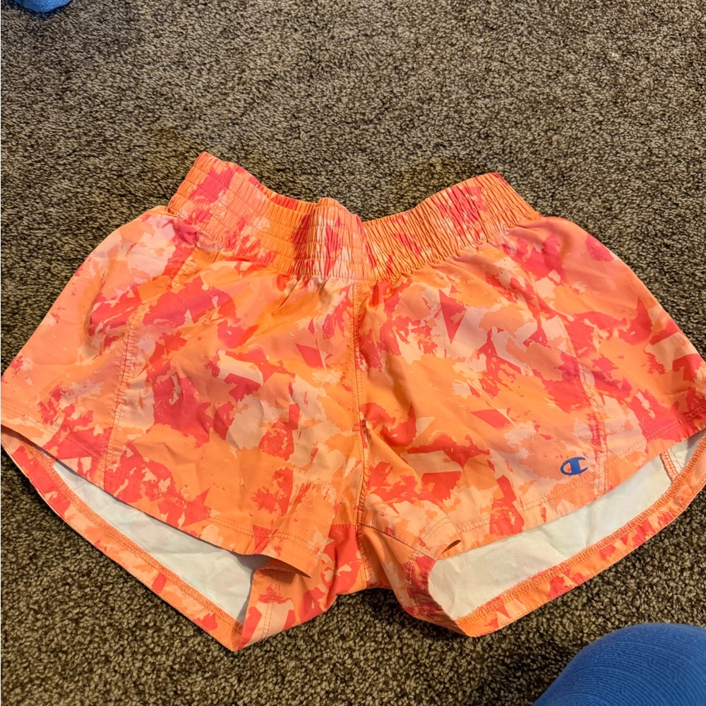 Champion Vibrant Orange and Pink Shorts